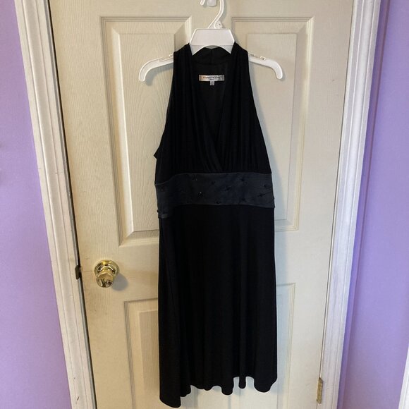 Evan Picone Cocktail Dress Black Size 8 Sleeveless - Picture 2 of 8